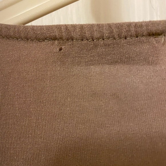Taupe long sleeve lace up fashion nova shirt - size small - Picture 3 of 4